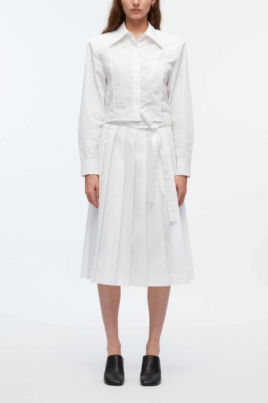 Knife Pleat Belted Skirt #12