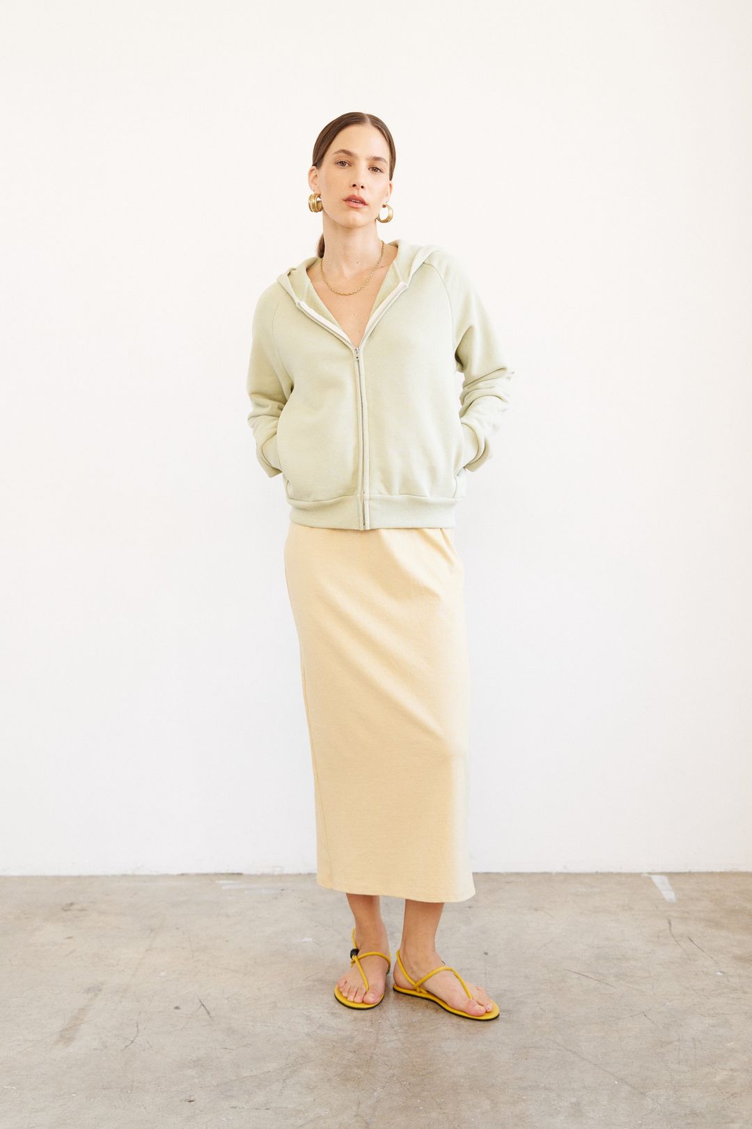 The Column Skirt in Butter