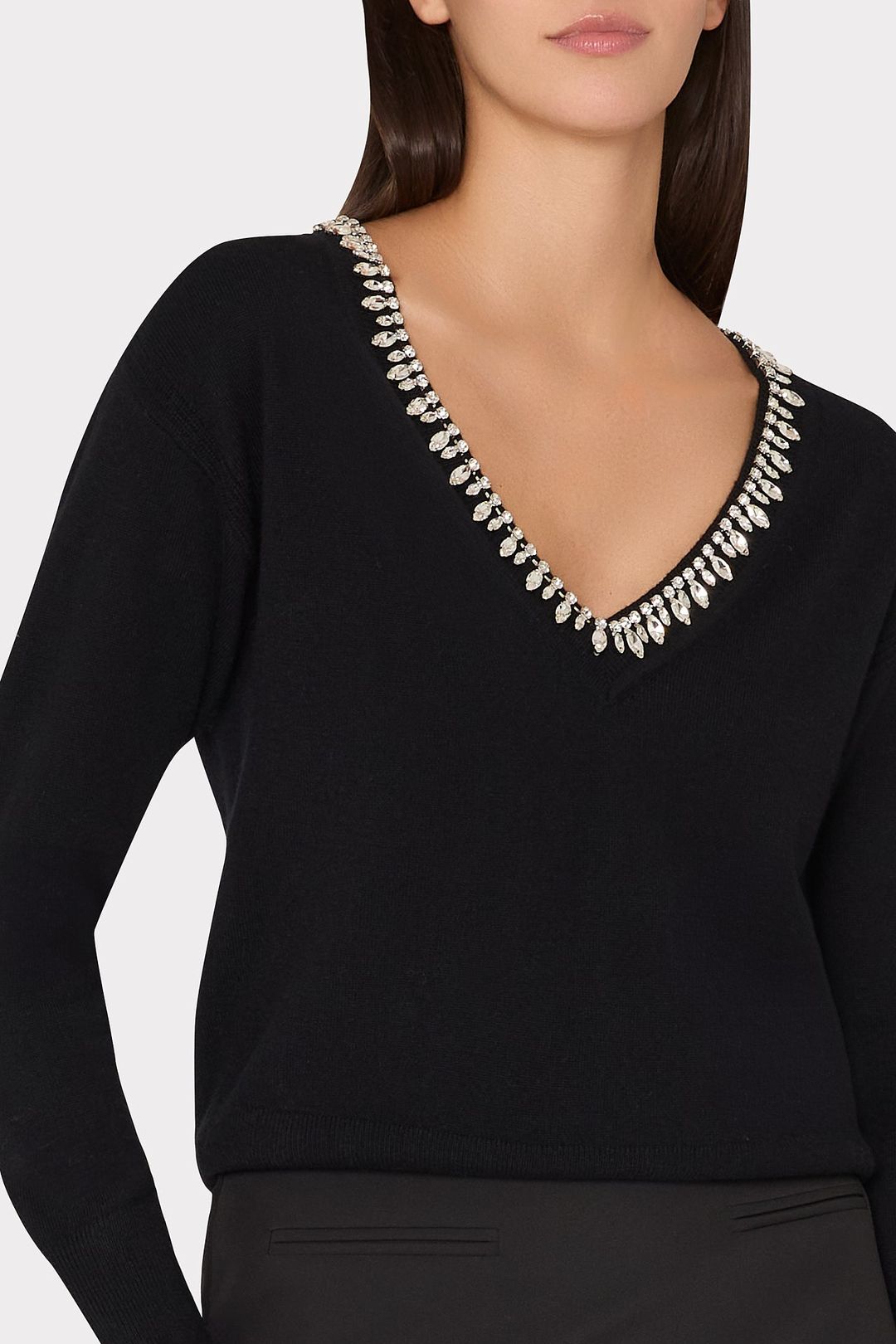 Kalia Crystal V-Neck Sweater #3