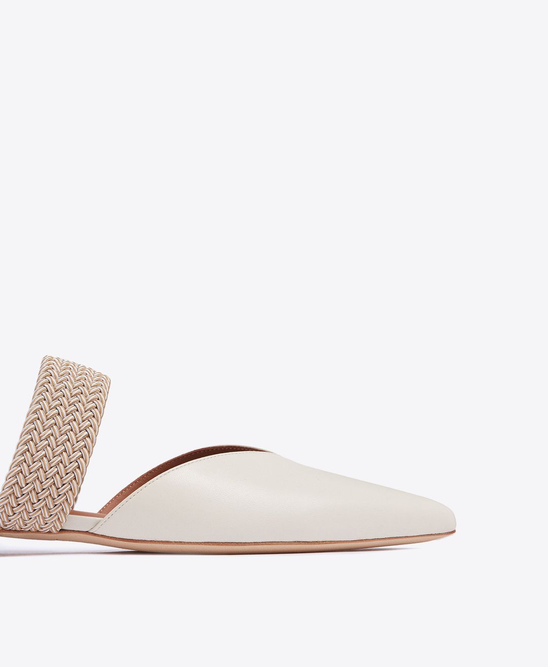 Maisie Flat - Cream Leather Flat Pump #4