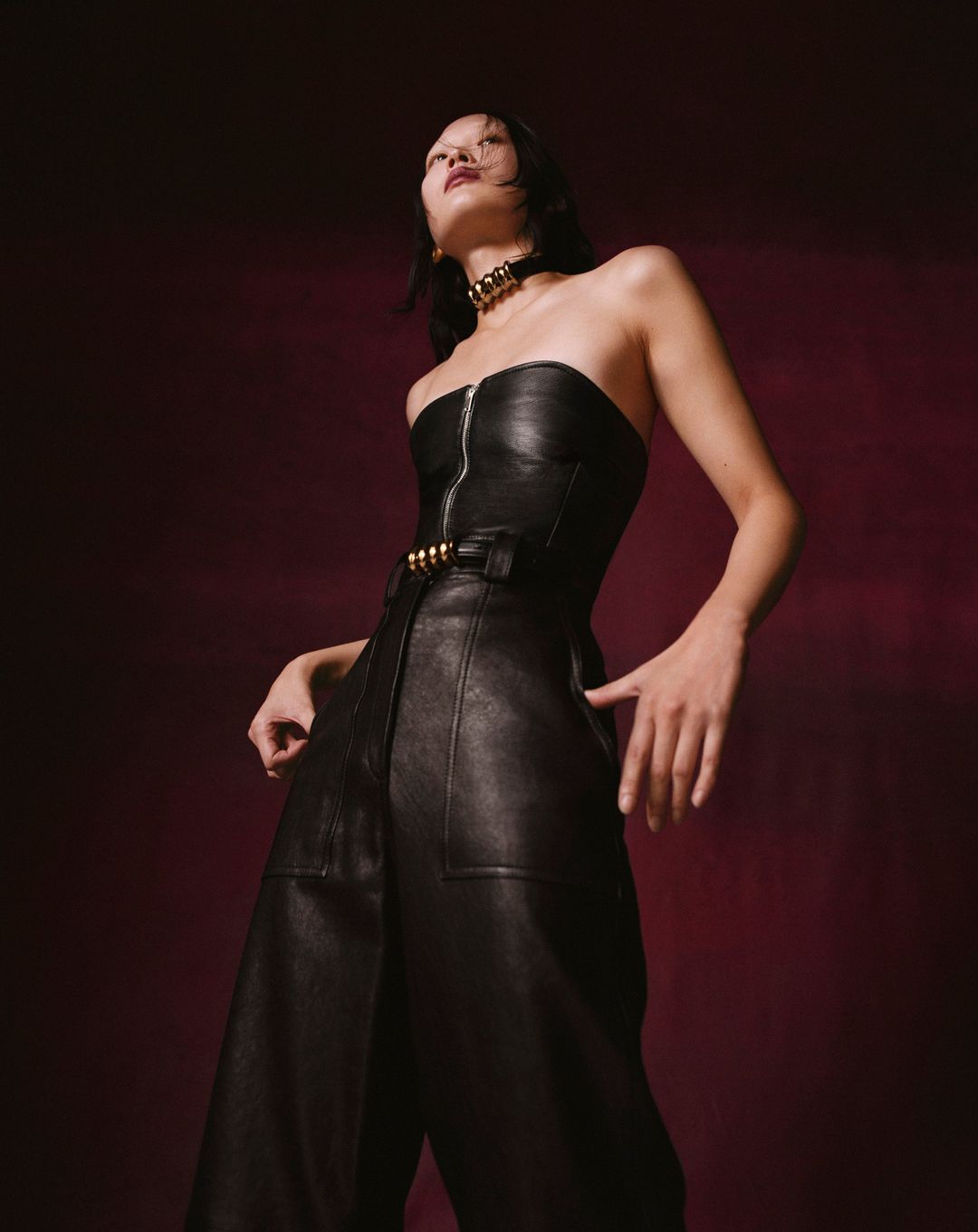 The Hewey Pant in Black Leather #6