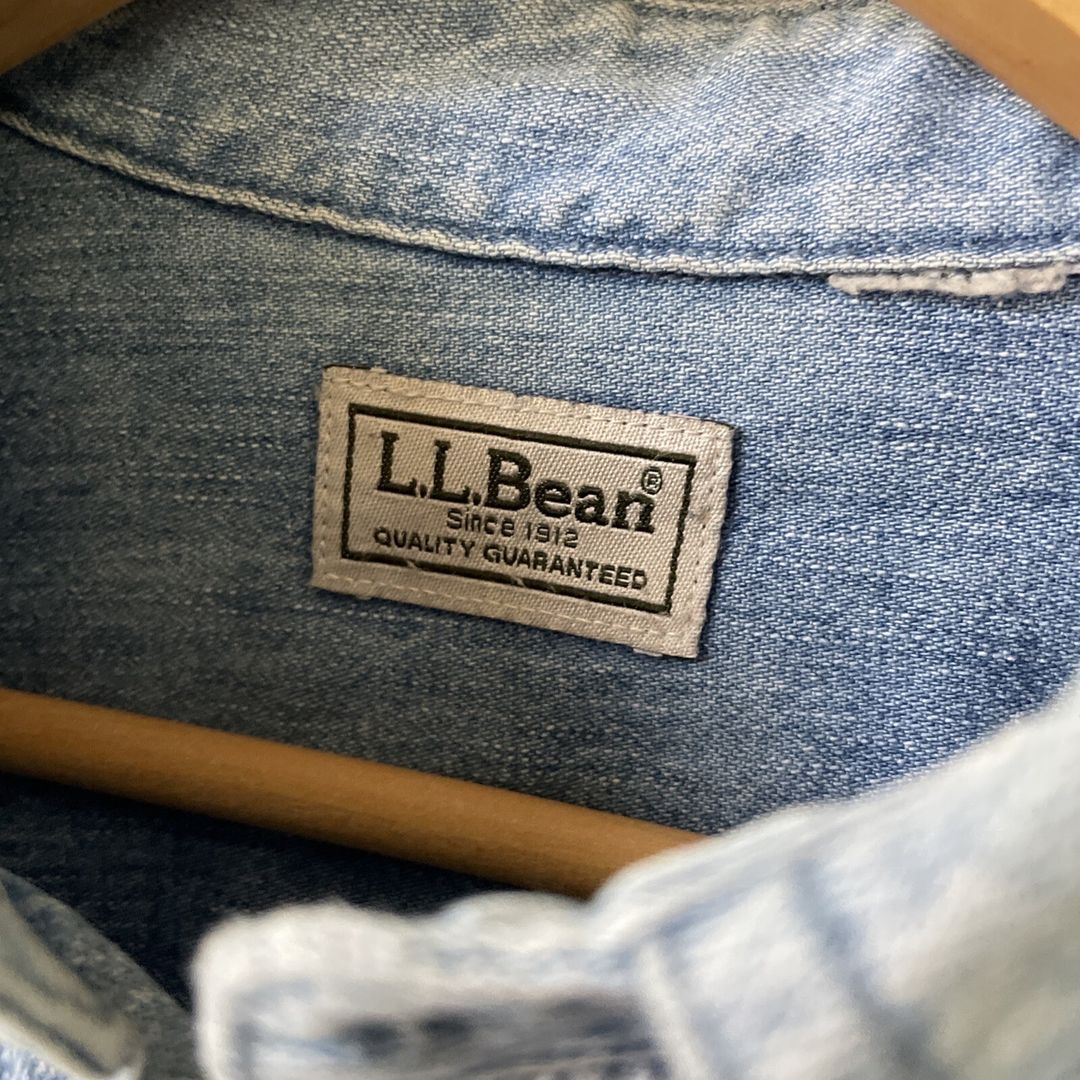 L.L. Bean Denim Vintage 90s Button Down Denim Shirt #5