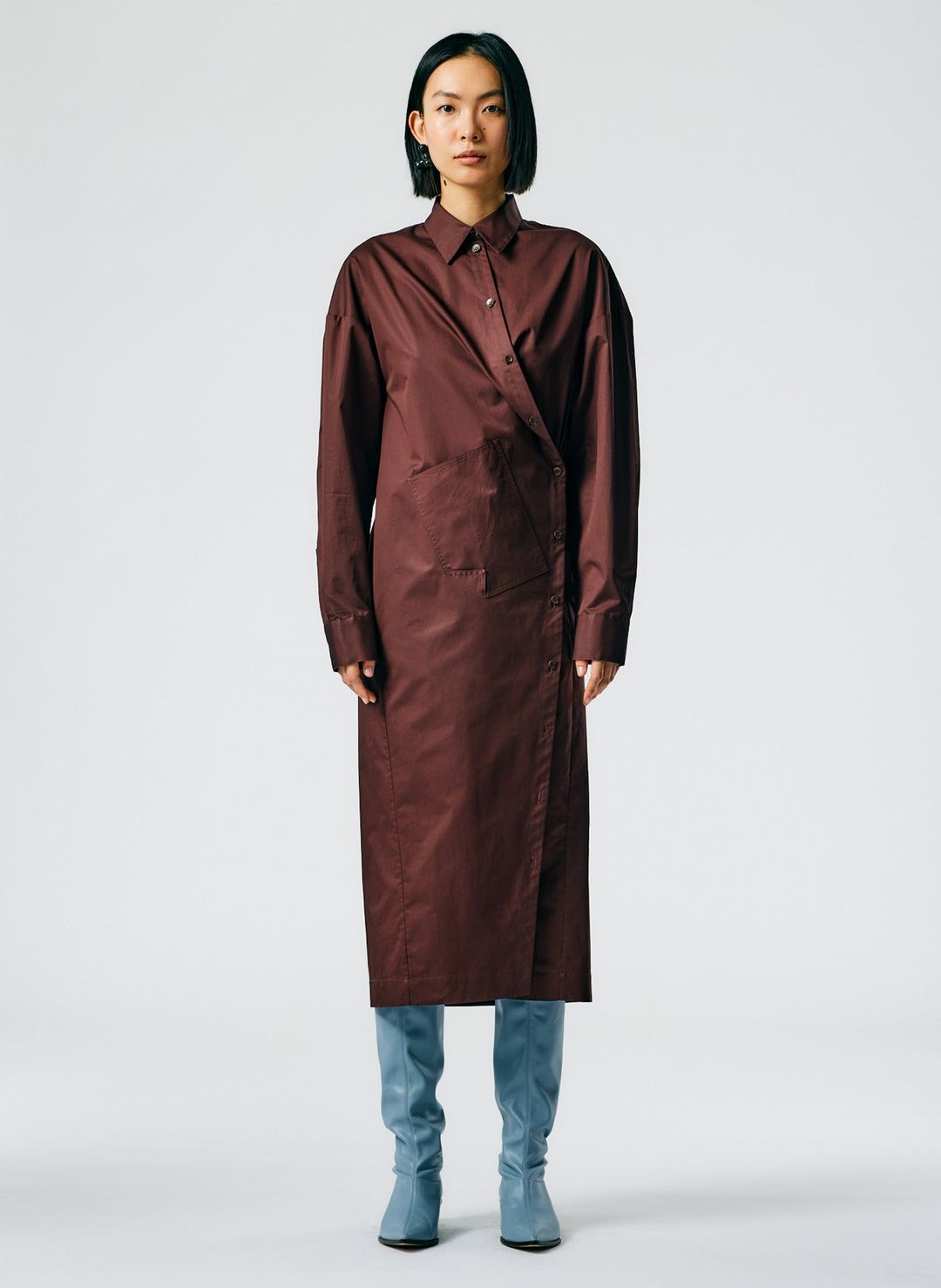 Lightweight Cotton Sateen Shirtdress #6