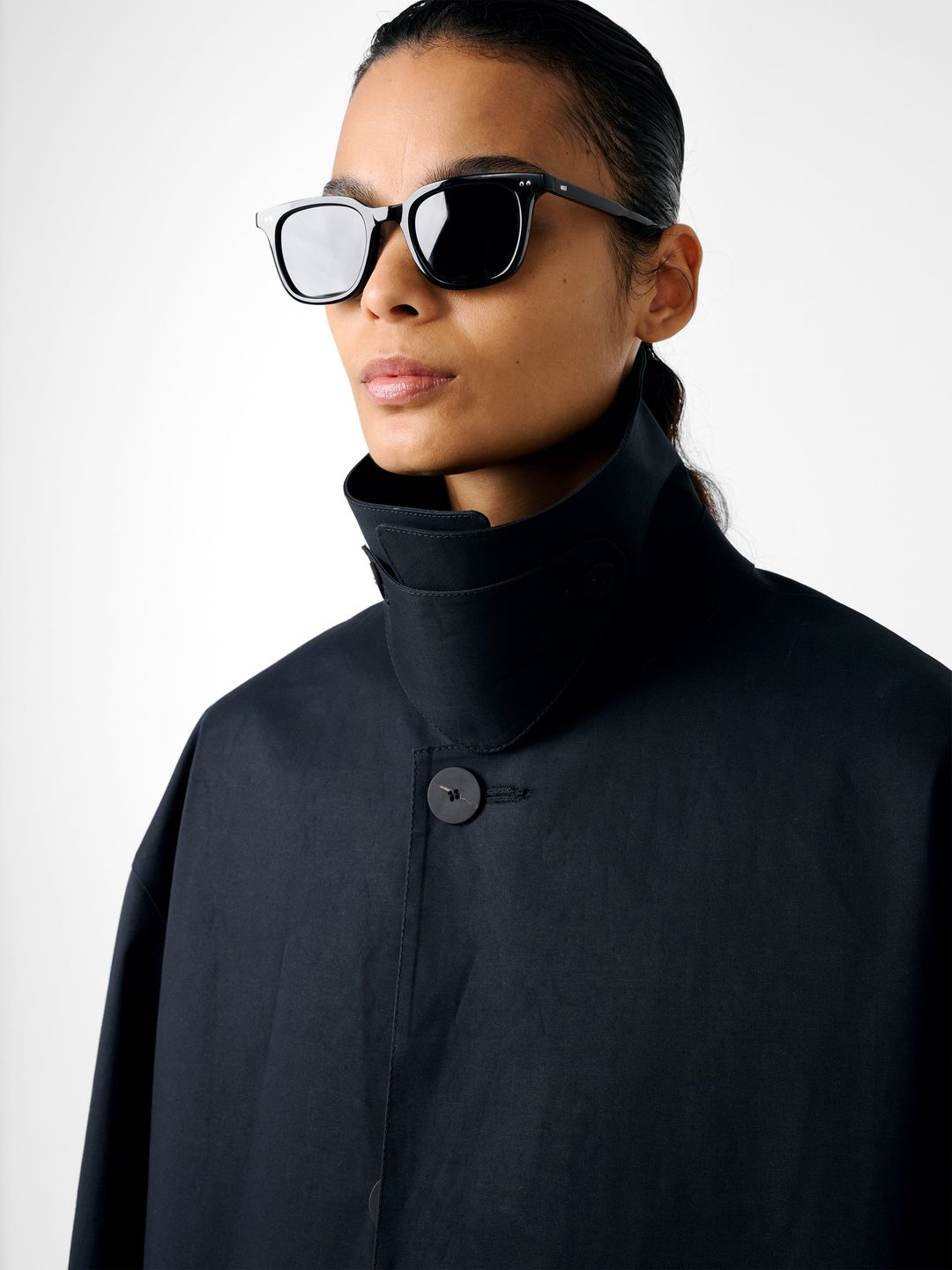 SN x Mackintosh Ettrick Mac Trench Coat in Navy #13