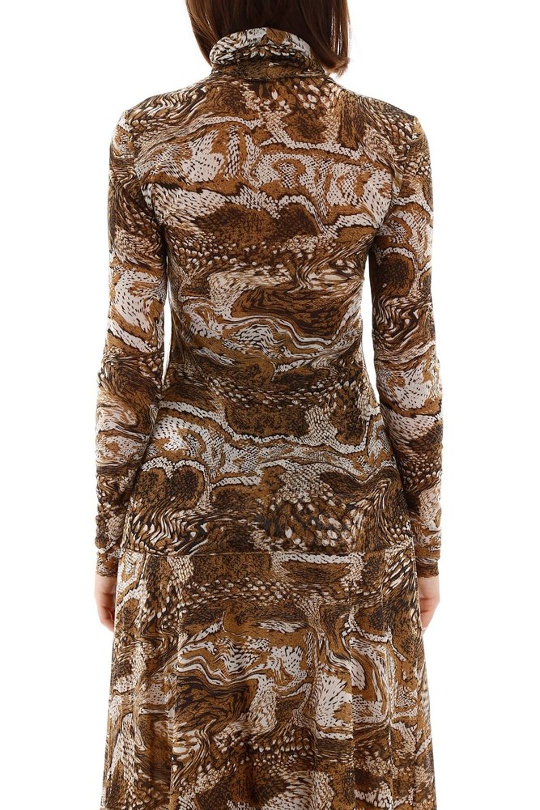 Printed Mesh Roll-Neck Top #3