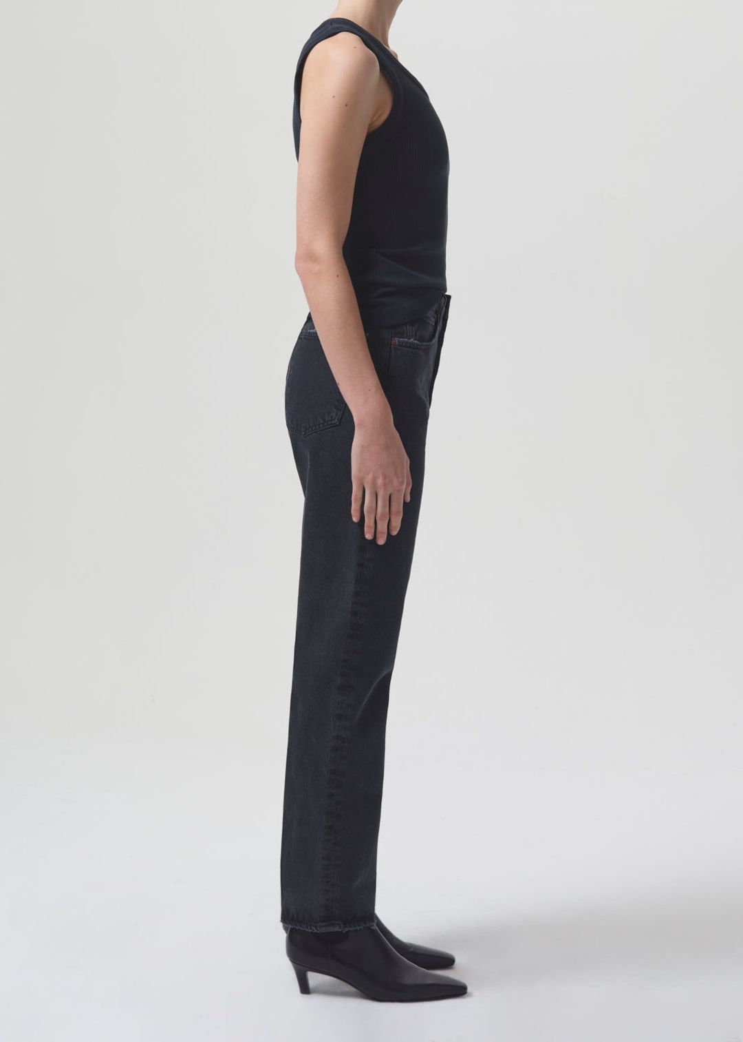 90's Pinch Waist High Rise Straight in Black Tea #3