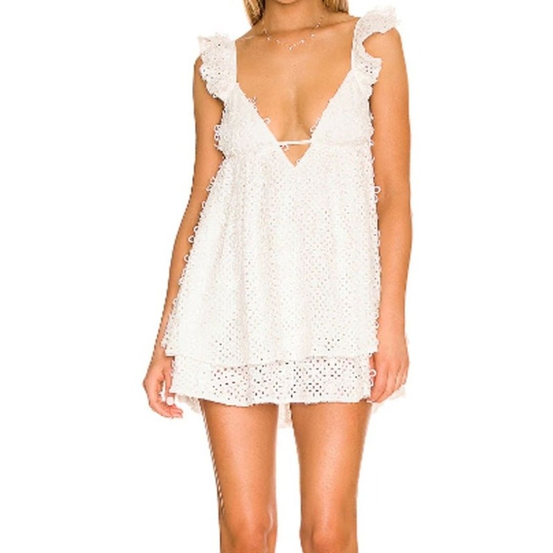 For Love and Lemons White Cassie Dress