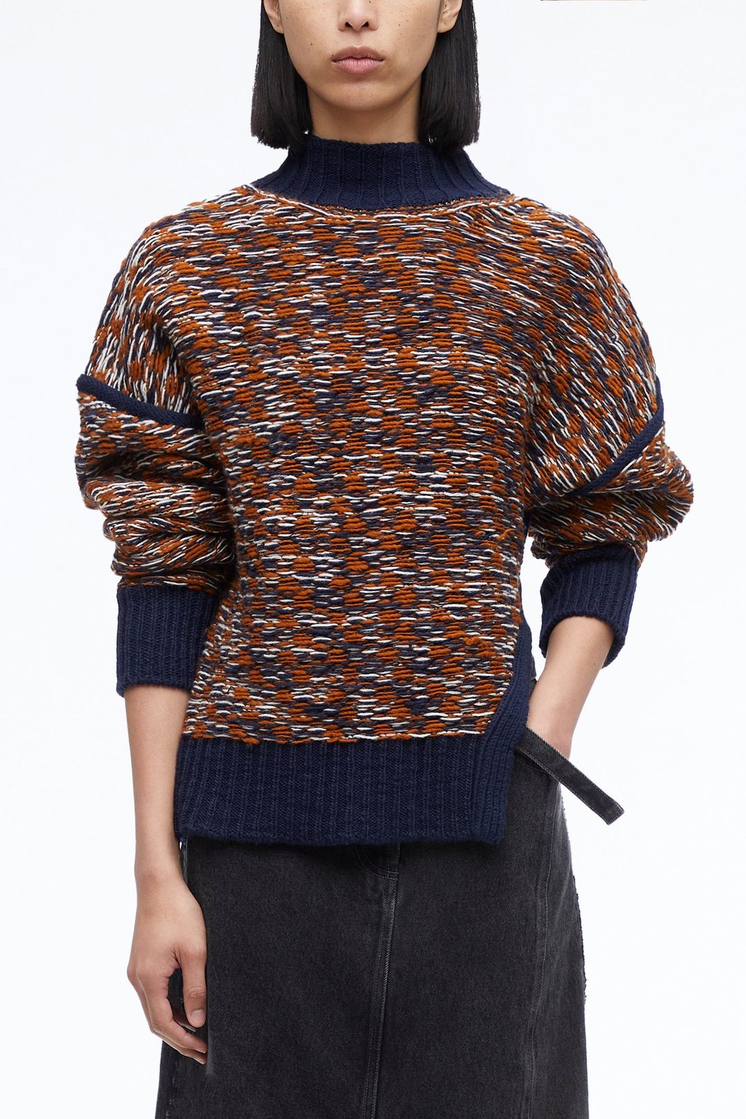 Wool Jacquard Turtleneck Sweater #8