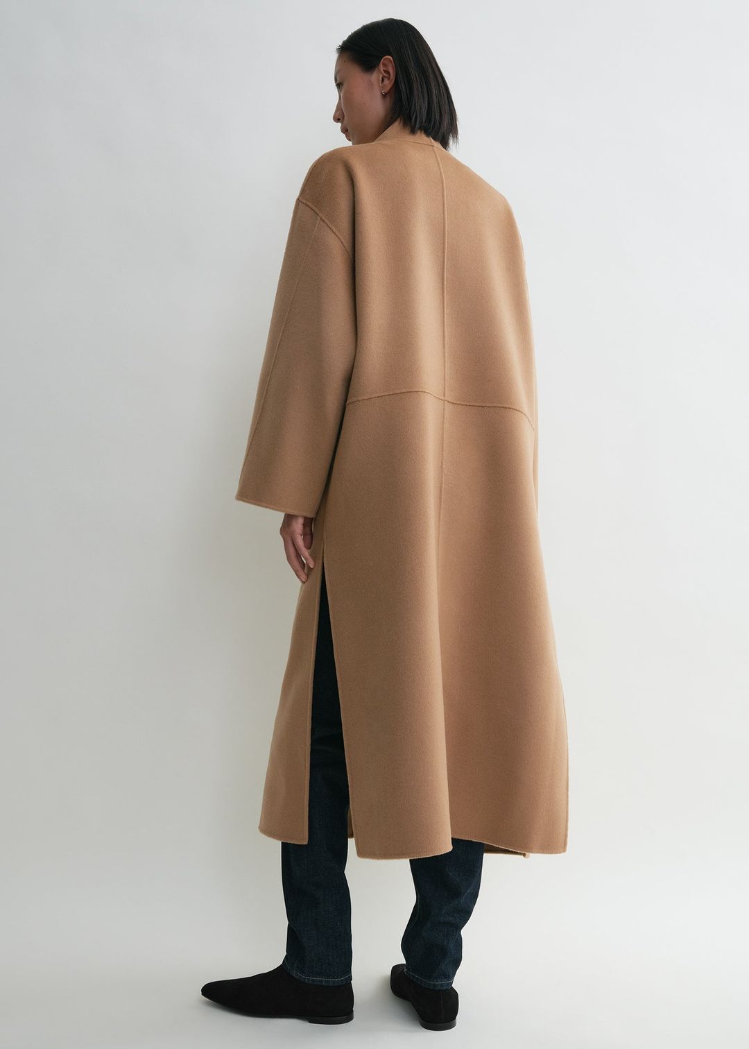Signature wool cashmere coat camel #4