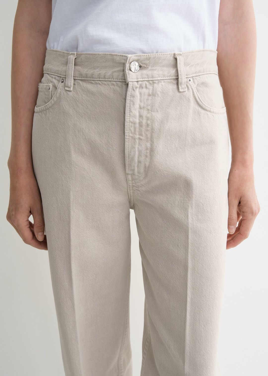 Wide tapered leg denim smoke grey #4
