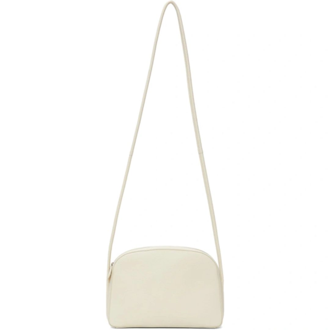 Single Mignon Shoulder Bag In Calf Leather In Ivory