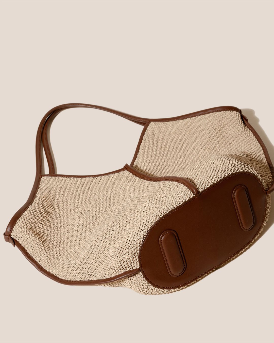 CALELLA SOFT RAFFIA - Leather-trimmed Tote Bag #4