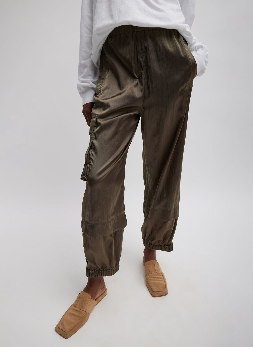 Shiny Nylon Pull On Wilt Jogger