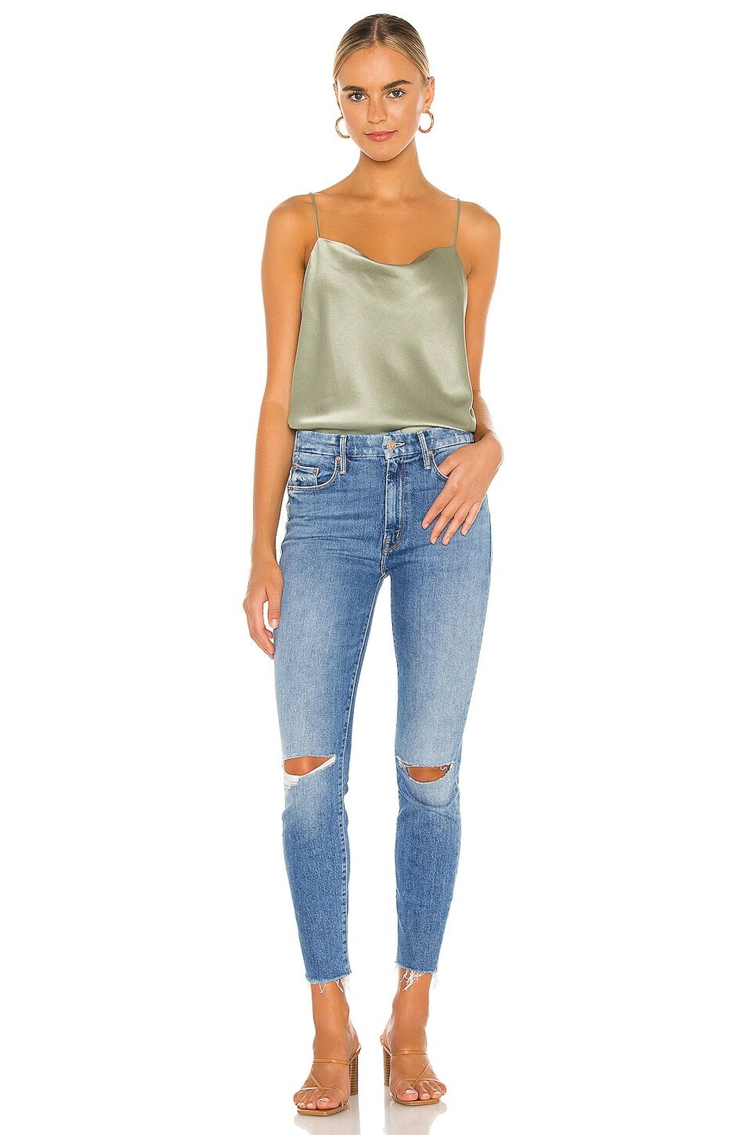 High Waisted Looker Ankle Fray Jean in Spice It Up