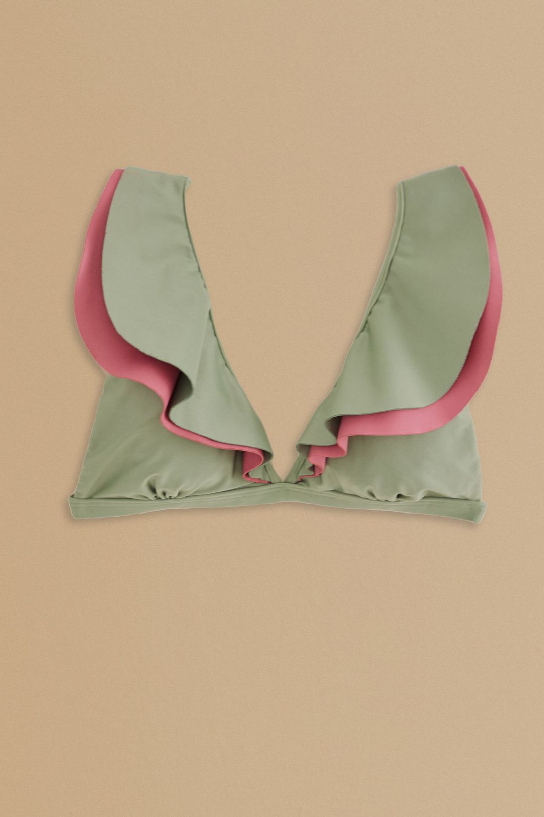 Green Ruffle Bikini Top #5