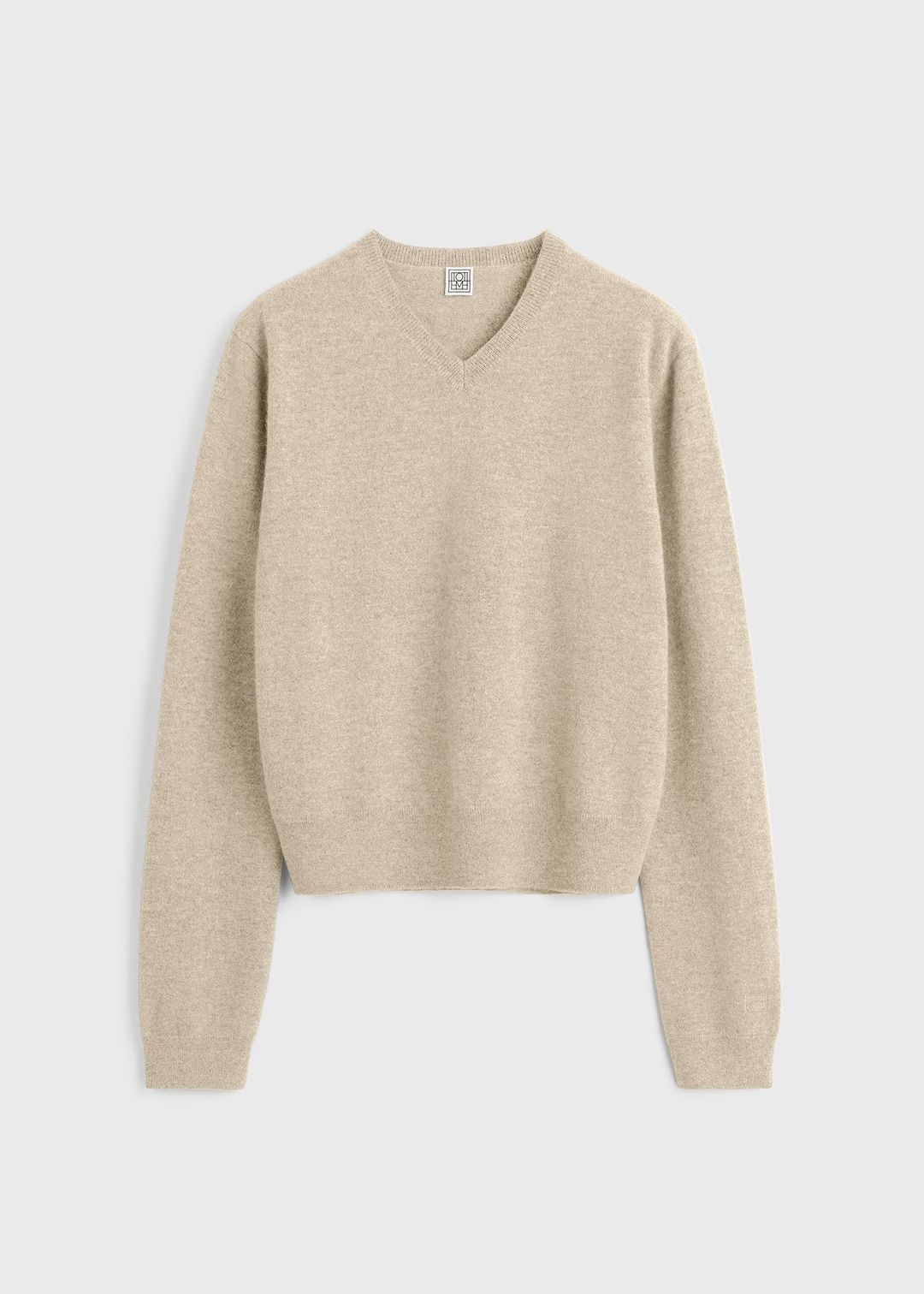 Classic V-neck knit fawn #5