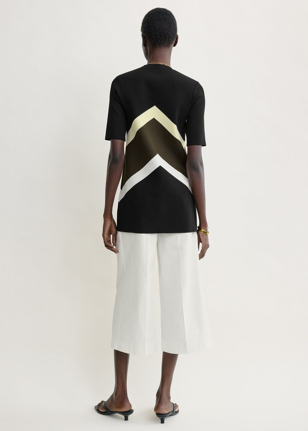 Chevron stripe tee black/green #3
