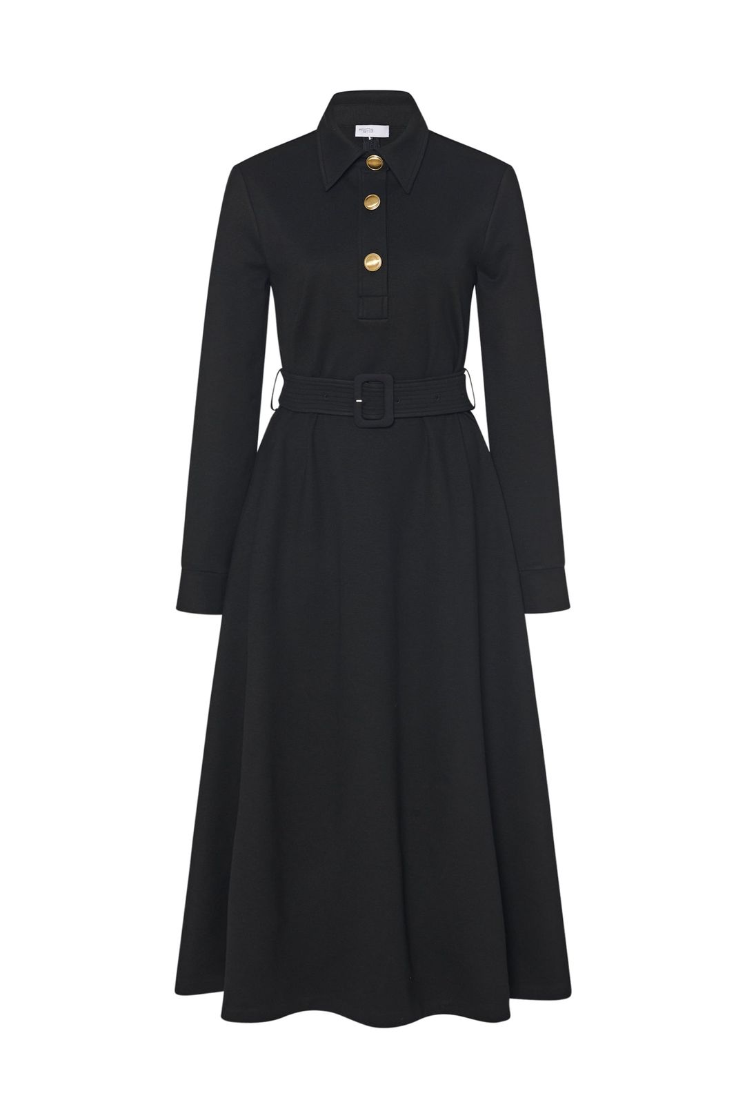 LONG SLEEVE SHIRTDRESS - SOLID INTERLOCK #5