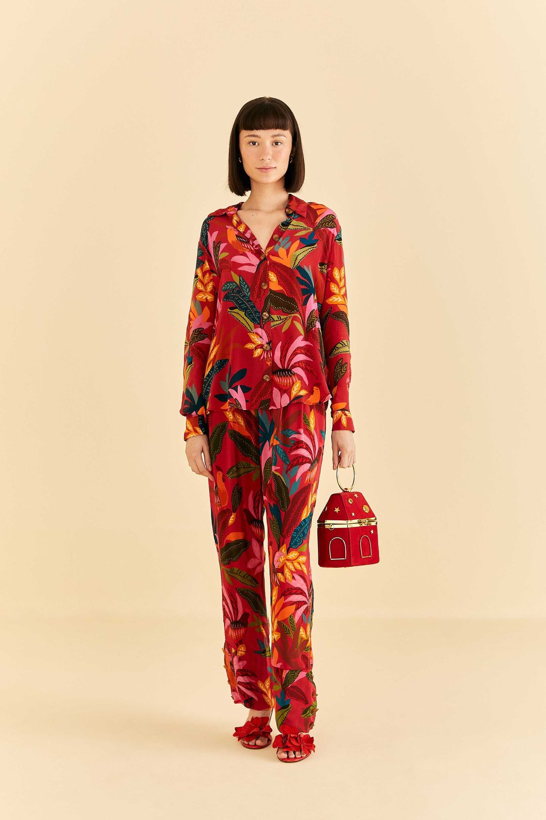 Red Rooster Leaves Long Sleeve Shirt #7