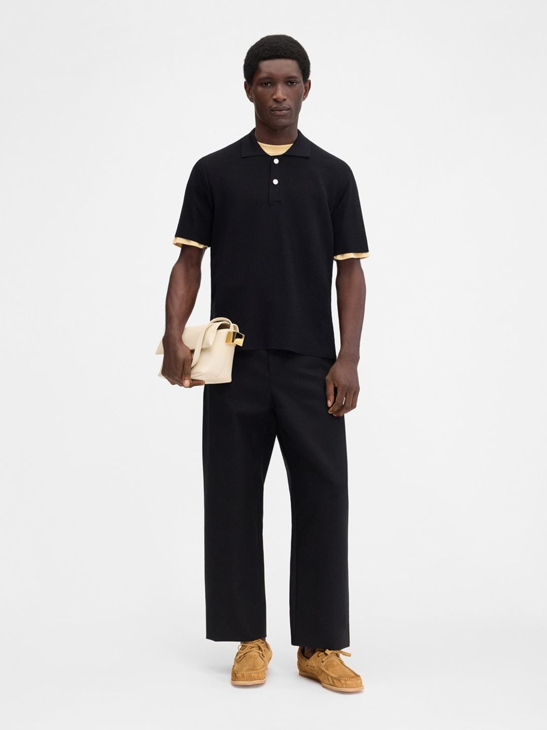 knitted polo shirt