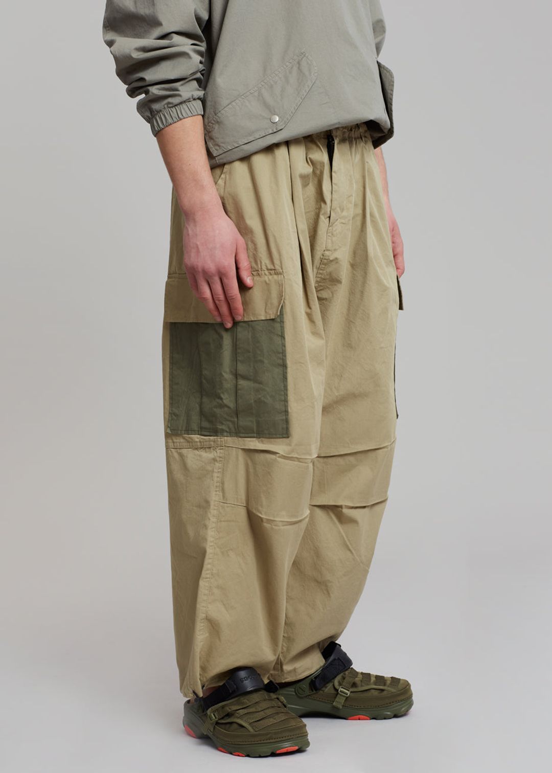 Stu Colorblock Cargo Pants - Beige Combo #12