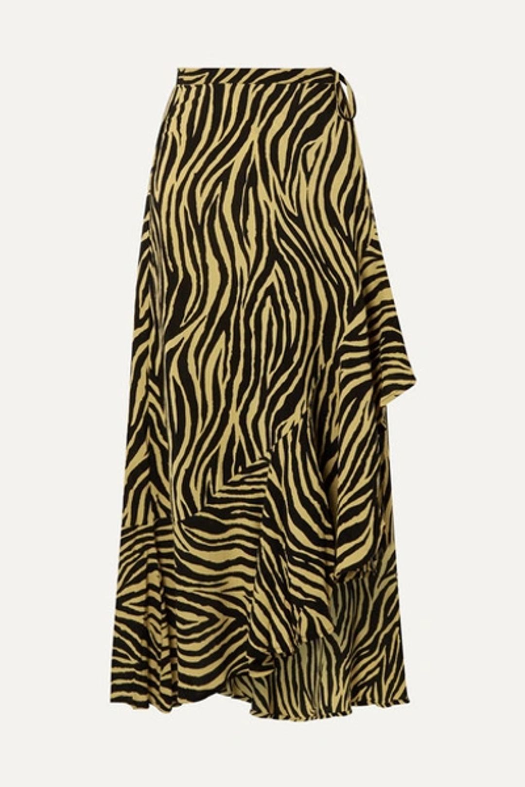 Jasper Zebra-print Crepon Wrap Skirt #6