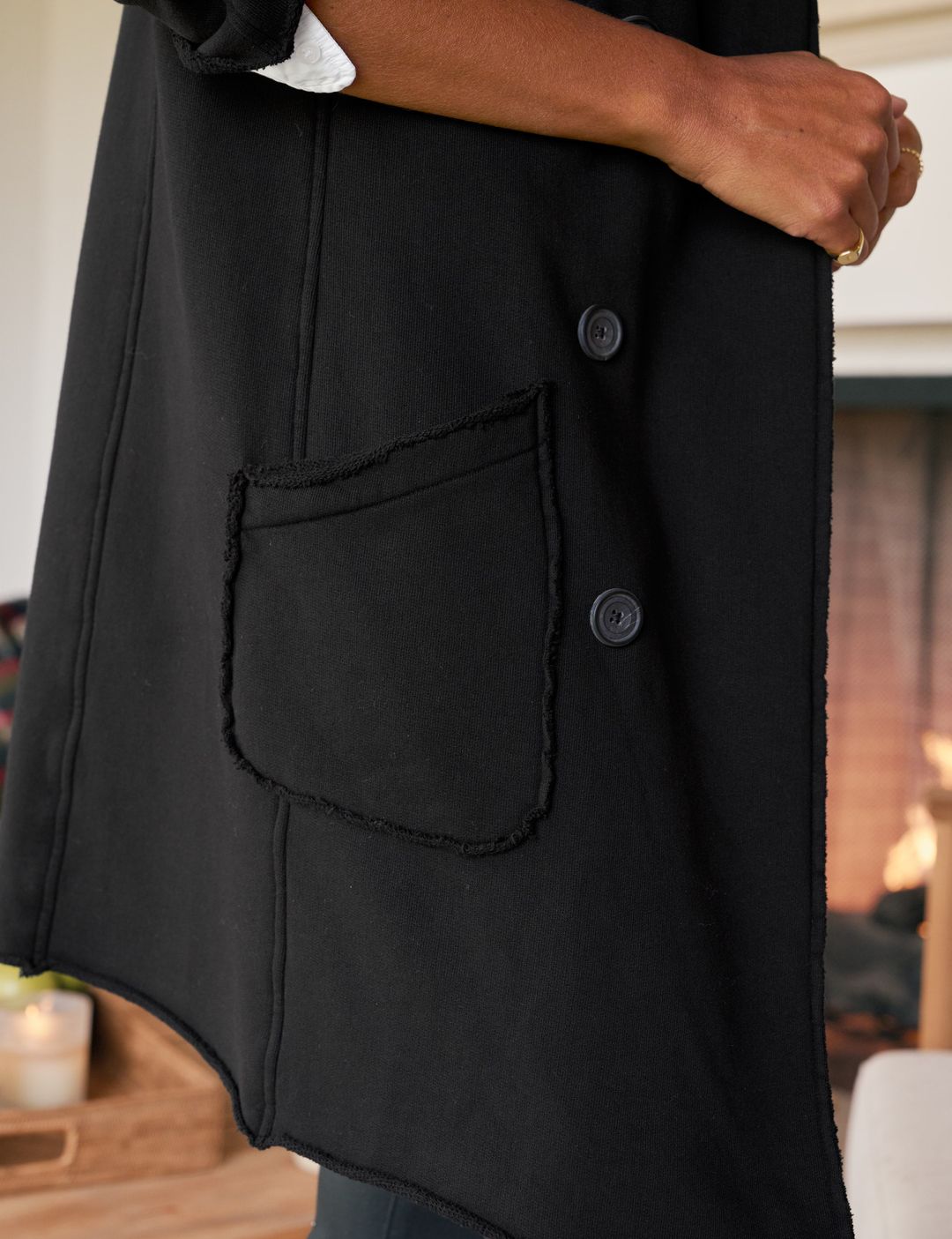 BELFAST TRENCH Black, Triple Terry #3
