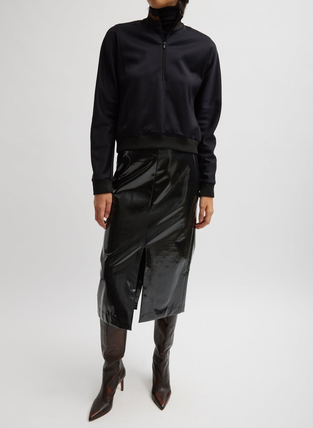 Active Knit Cropped Sweatshirt #9