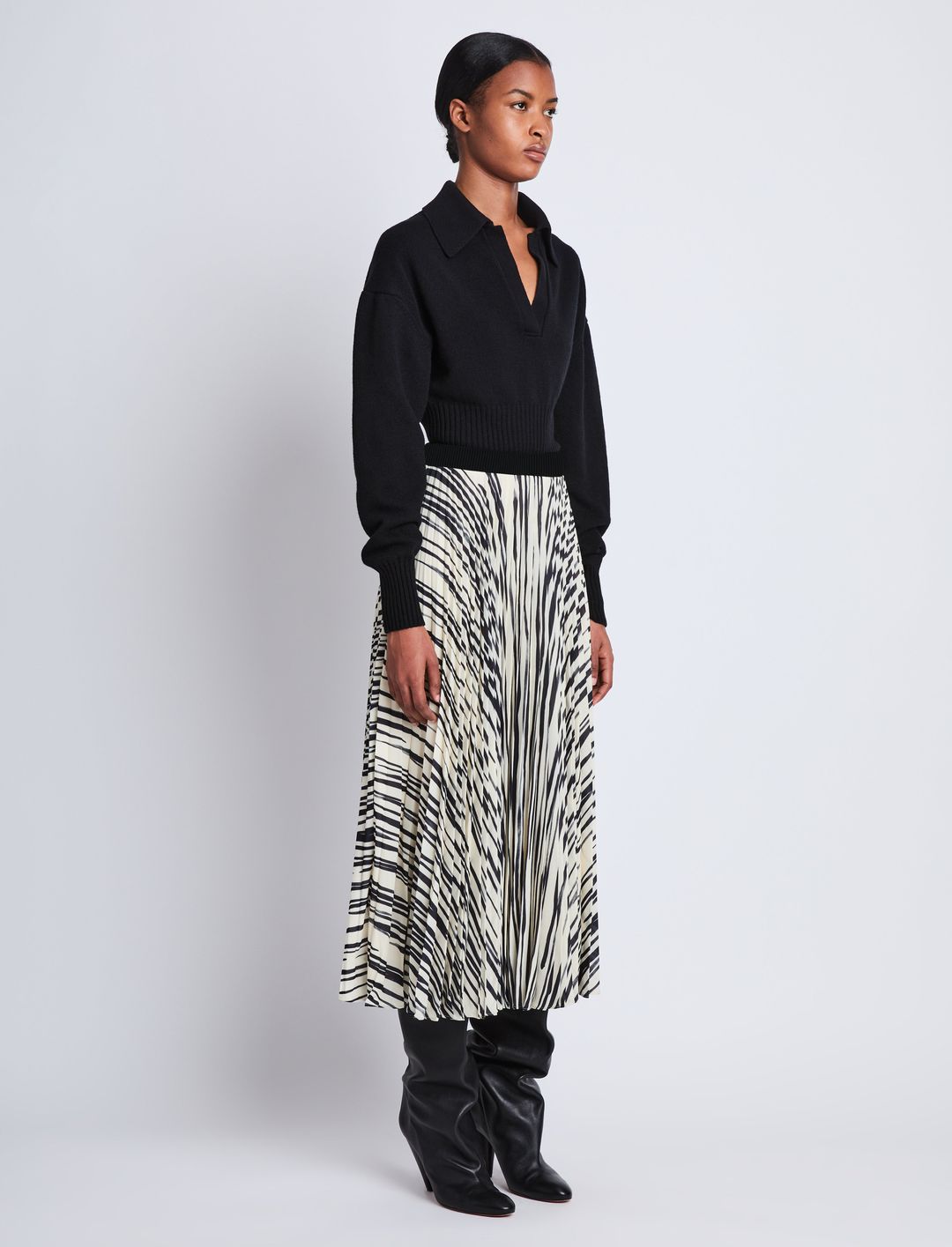 Korine Skirt in Printed Sheer Pleated Chiffon #3