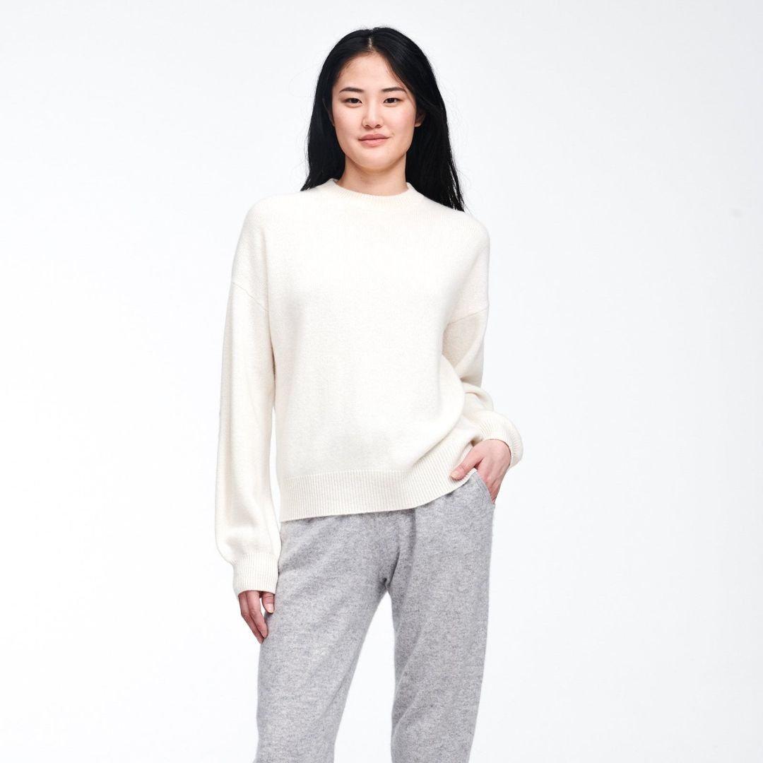 Cashmere Snowflake Crewneck Sweater #7