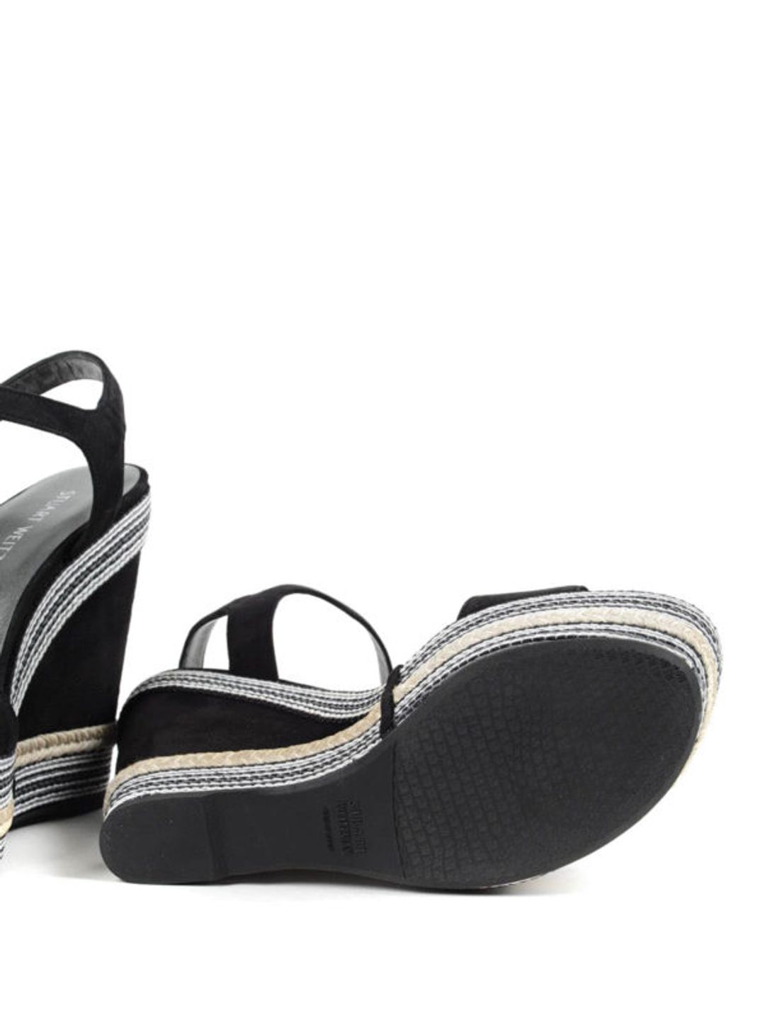 Striped rope wedge sandals #5