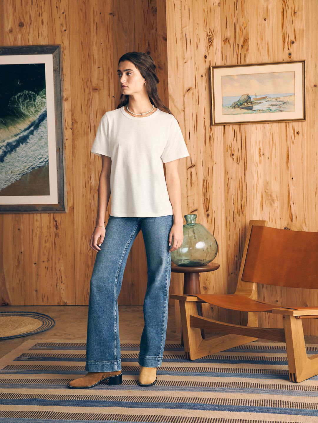 Sunwashed Crew Tee - White #5