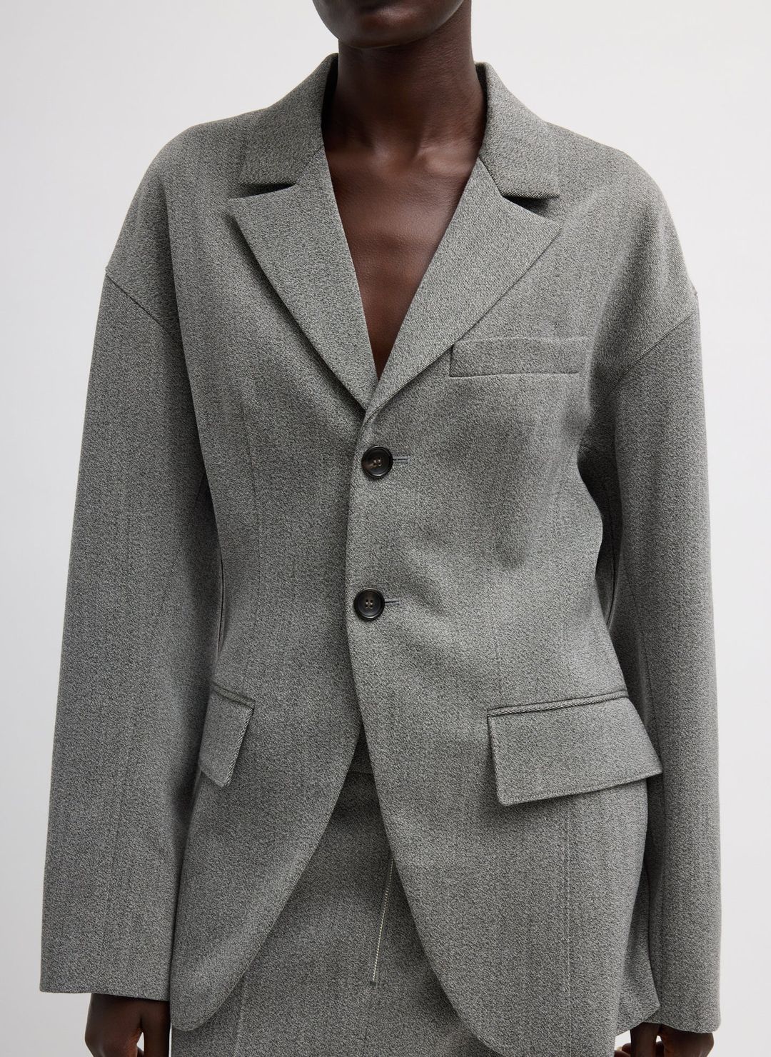Structured Wool Sculpted Blazer #6