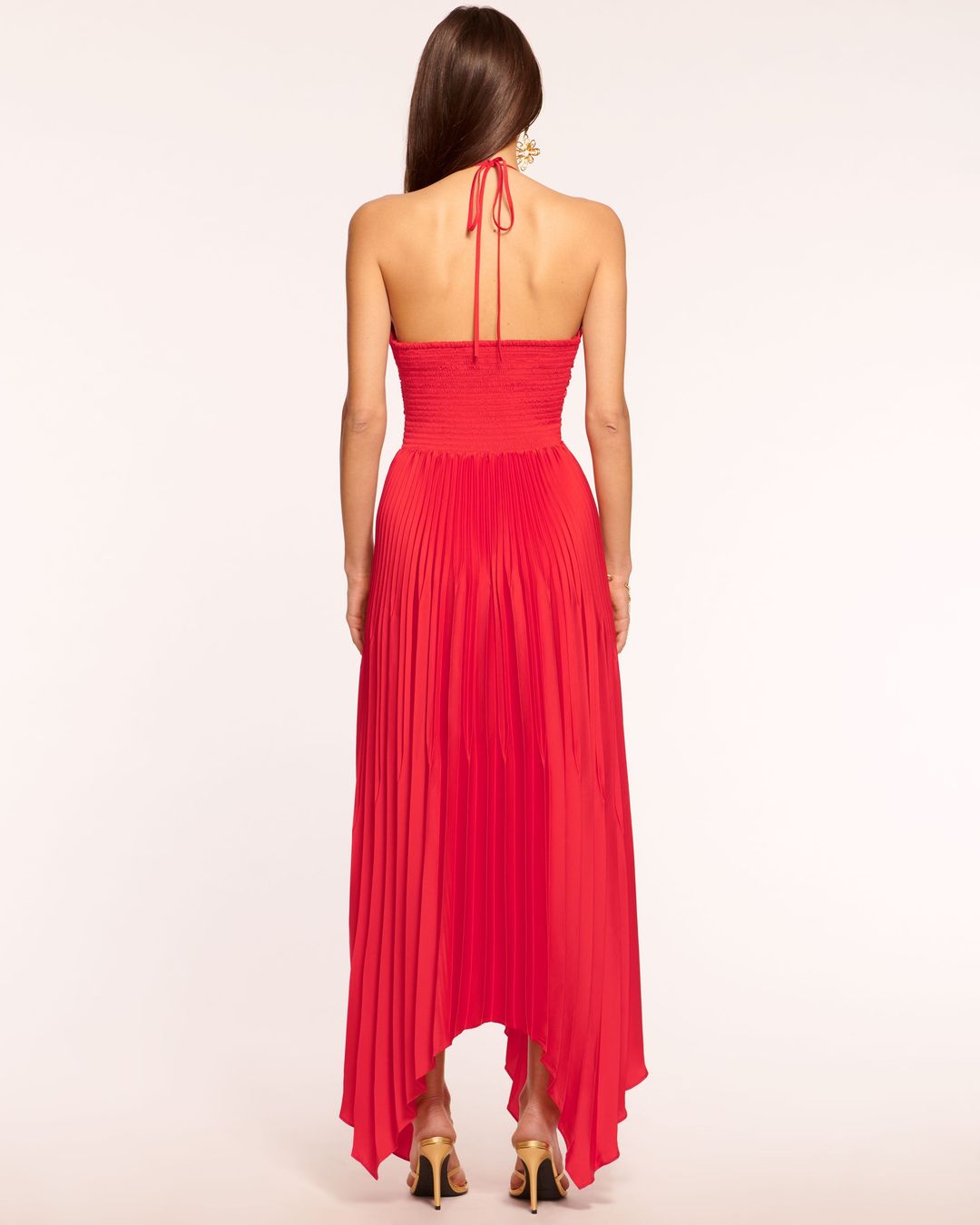 Geneva Pleated Halter Maxi Dress #4