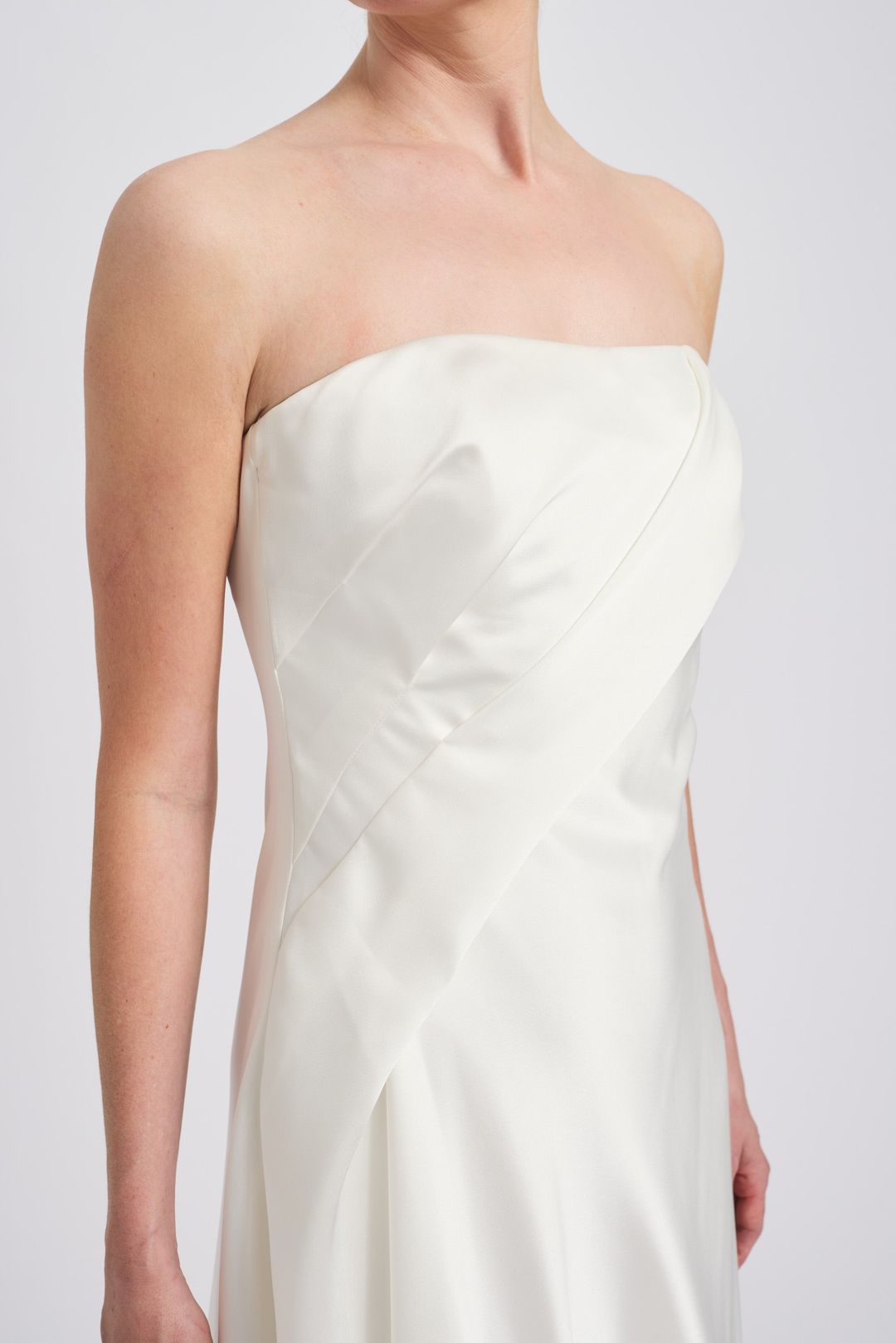 Fluid Satin Asymmetric Dress #4