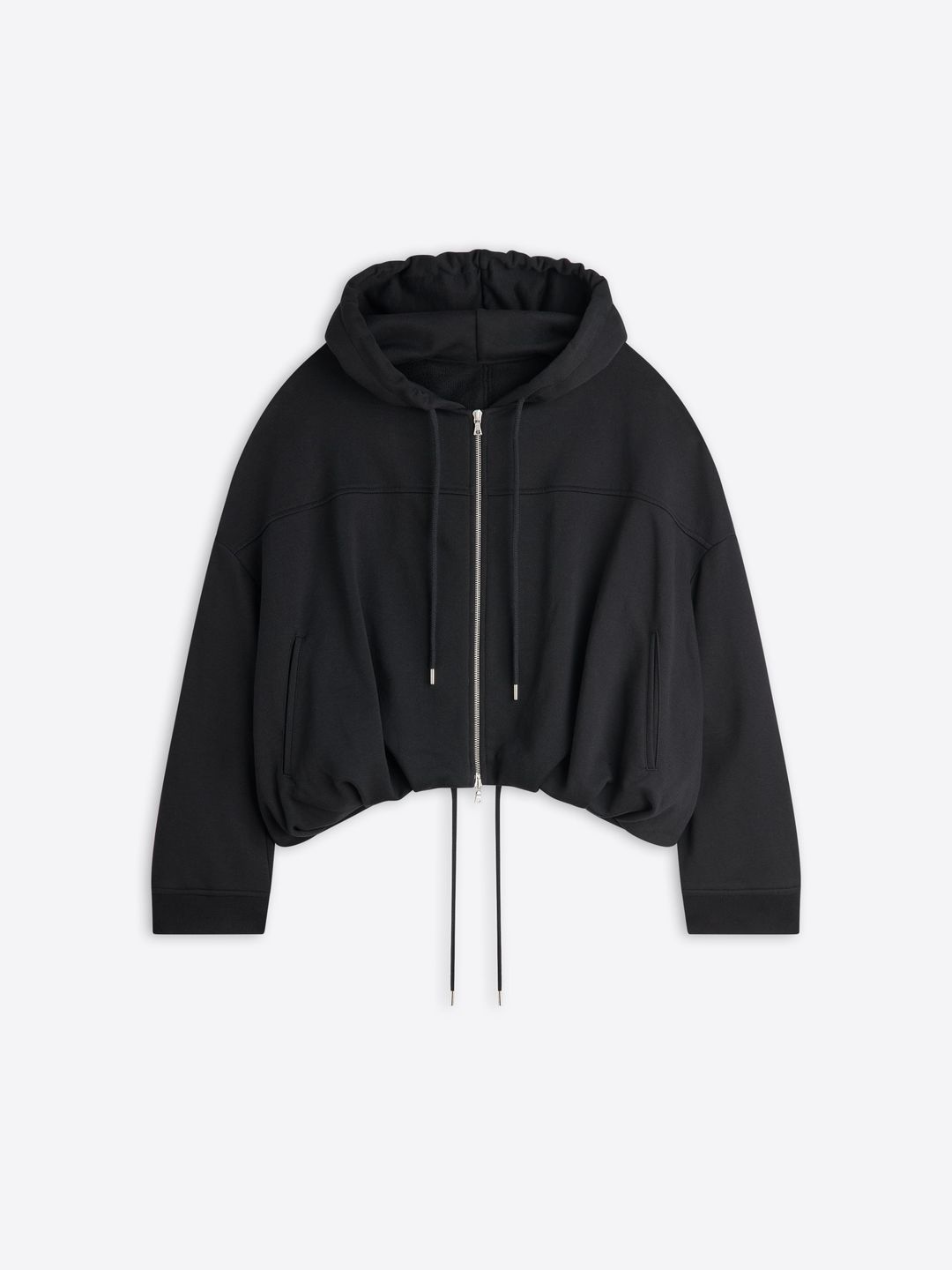 Draped zip hoodie