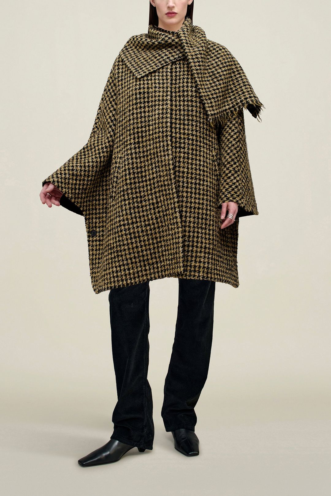 Navi Scarf Cape in Novelty Wool #3