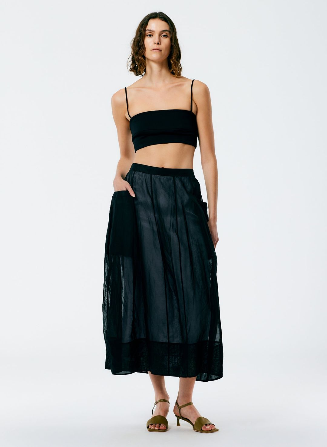 Starch Cotton Organza Lantern Skirt