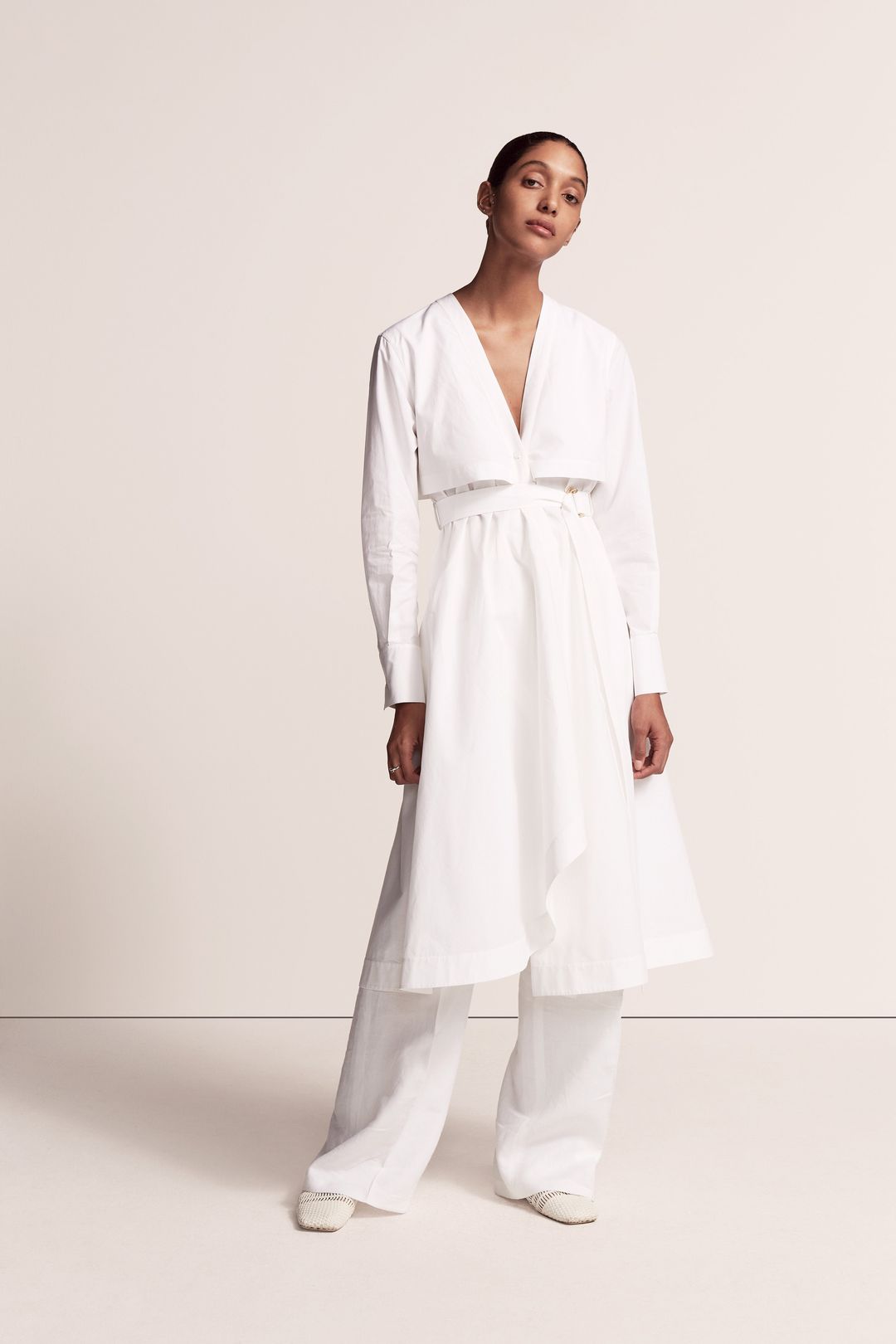 V-Neck Shirt Dress #6