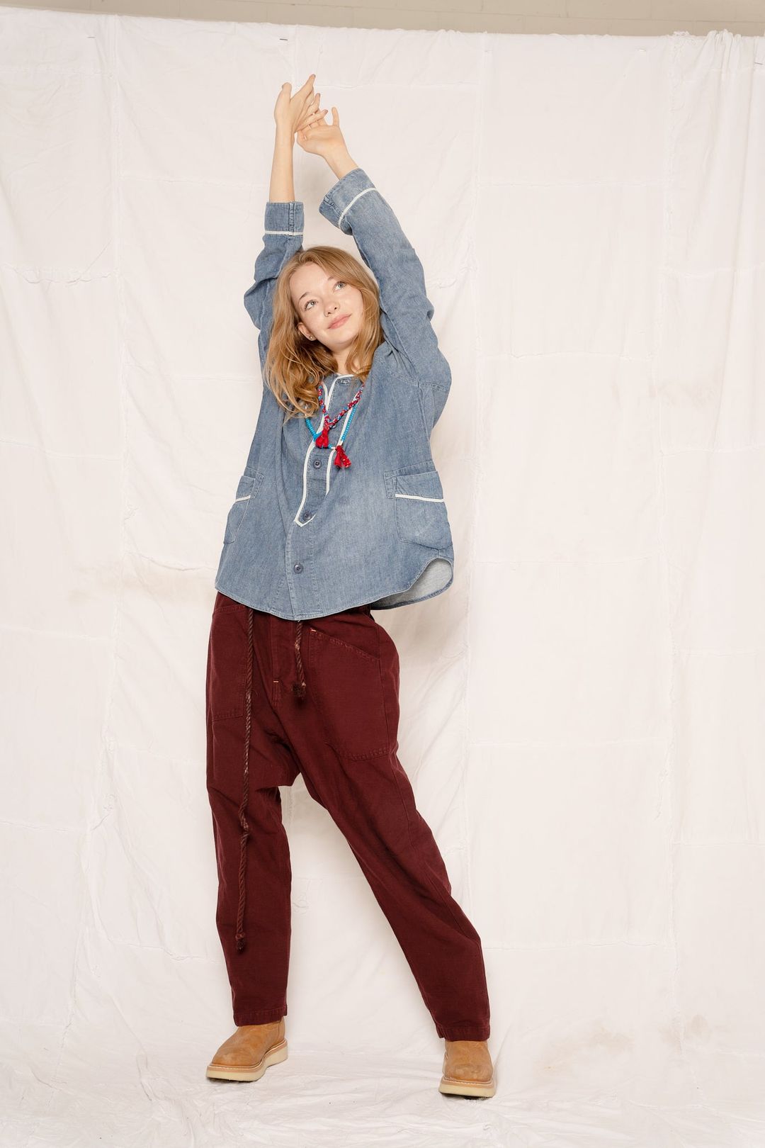 P38 Linen/Cotton Deep Burgundy #4