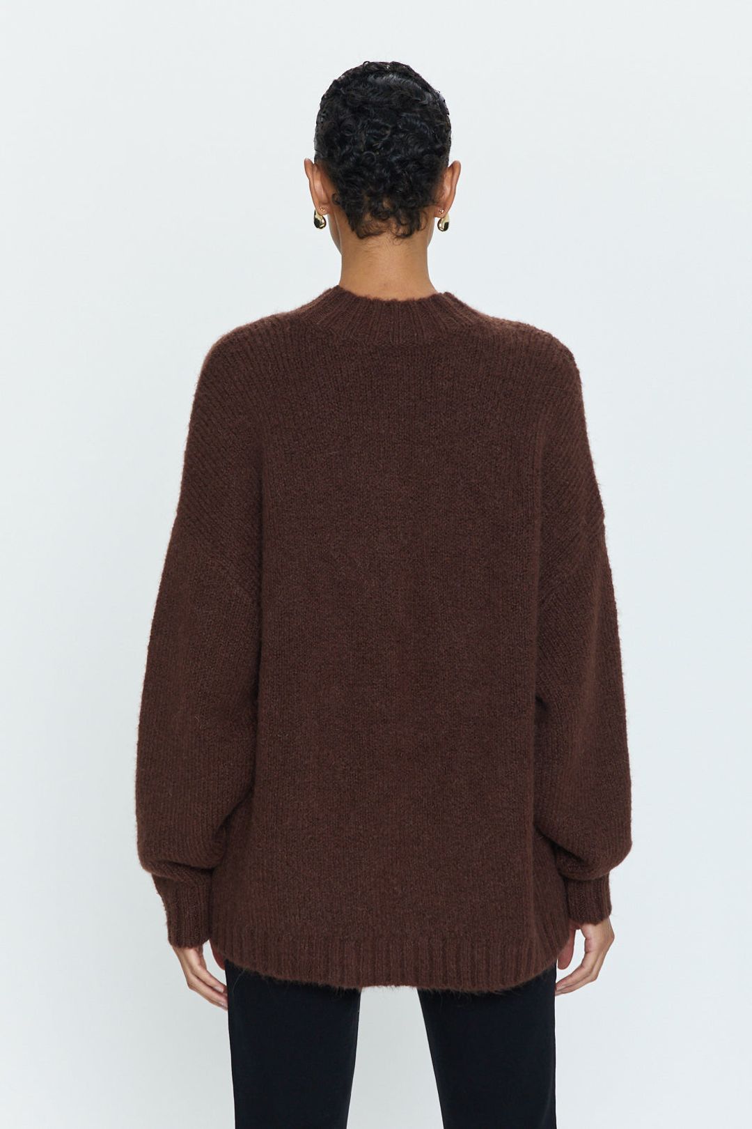 Carlen Mock Neck Sweater - Cocoa #3