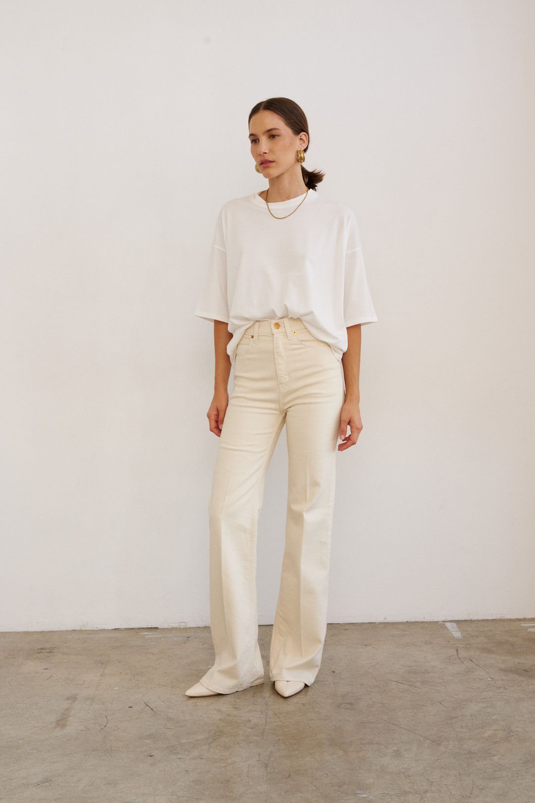 The Crease Jean in Ecru #7