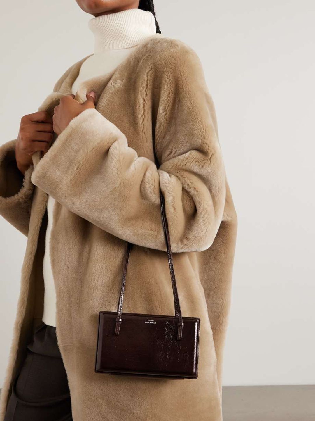 Cocktail Naplack patent-leather shoulder bag