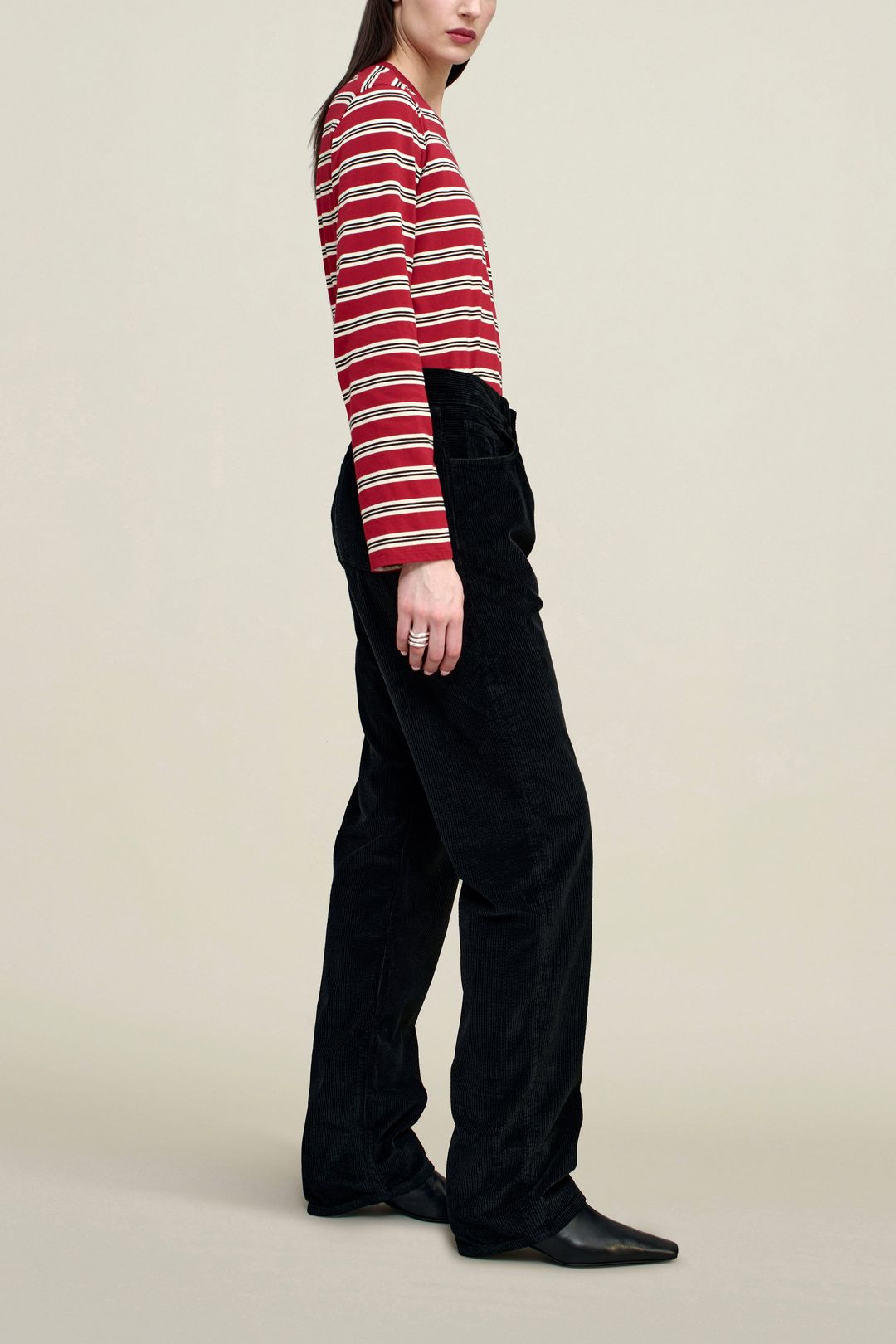 Wynn Long Sleeve in Amarena Stripe #3