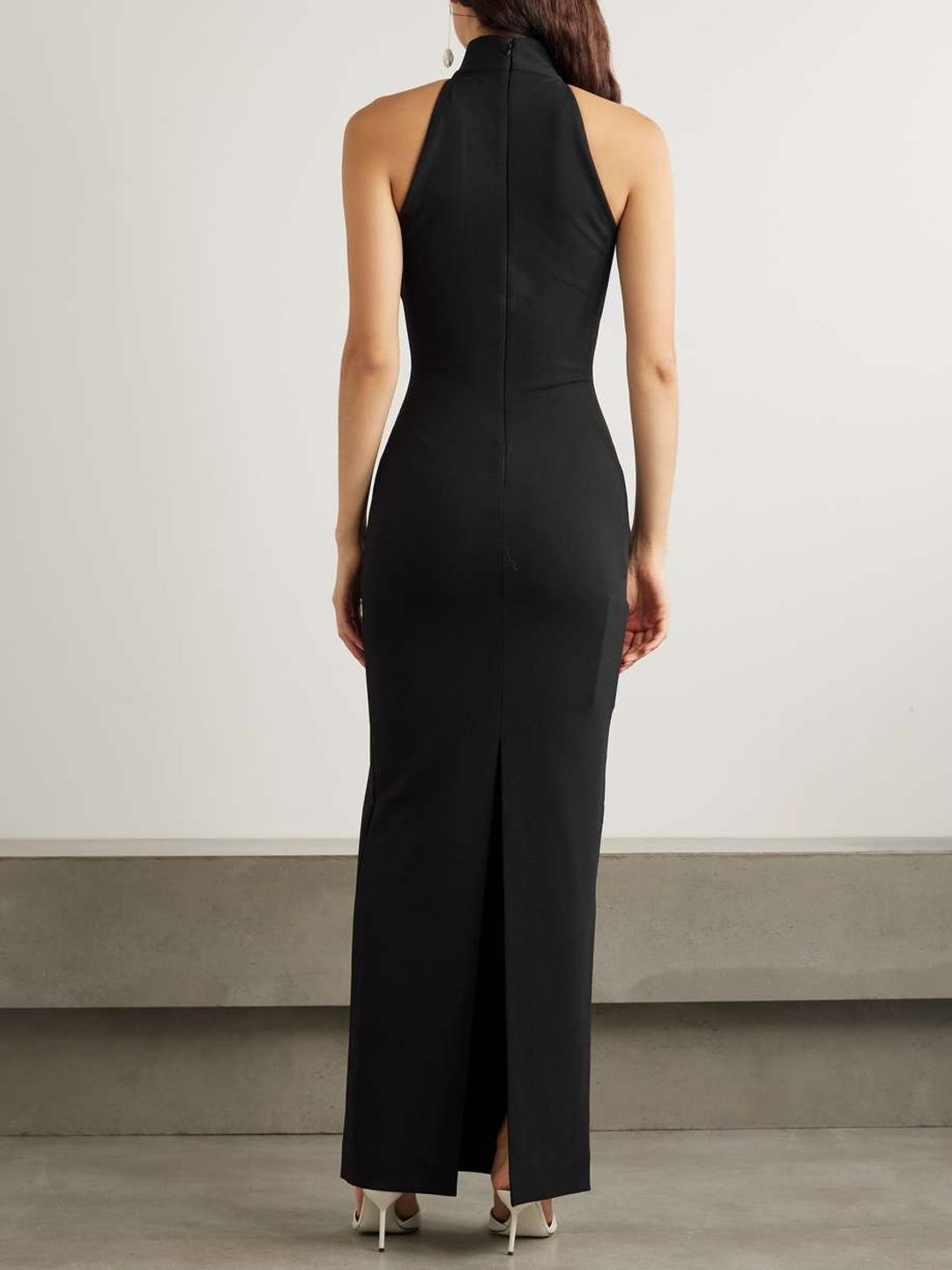 Inaya stretch-crepe halterneck gown #3