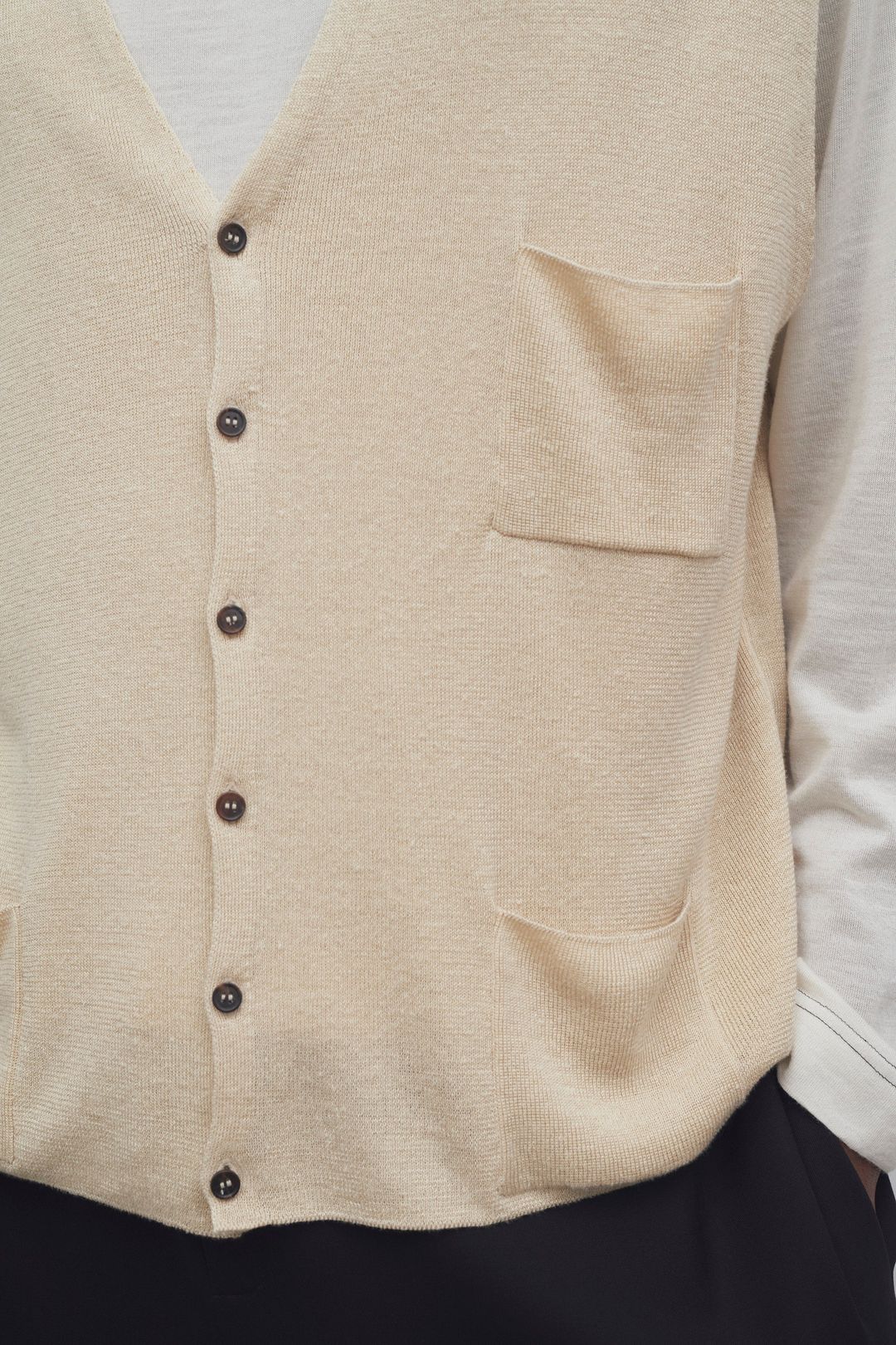 Tarik Vest in Linen and Silk #6