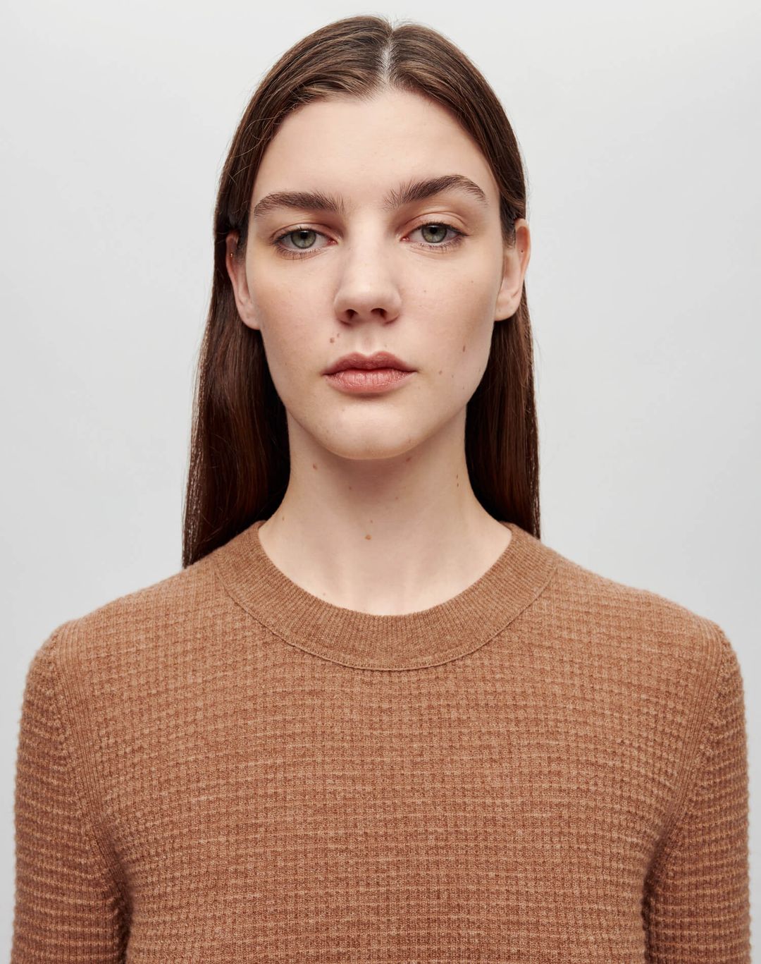 Waffle Slim Pullover - Chestnut #5