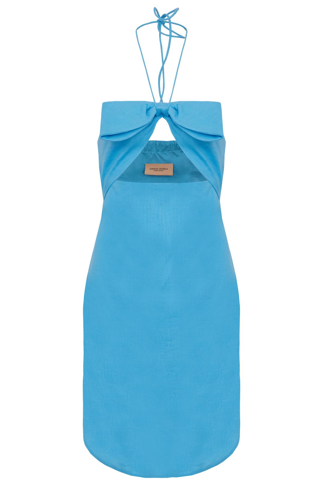 Fantasy Solid Asymmetric Short Dress with Bow #6