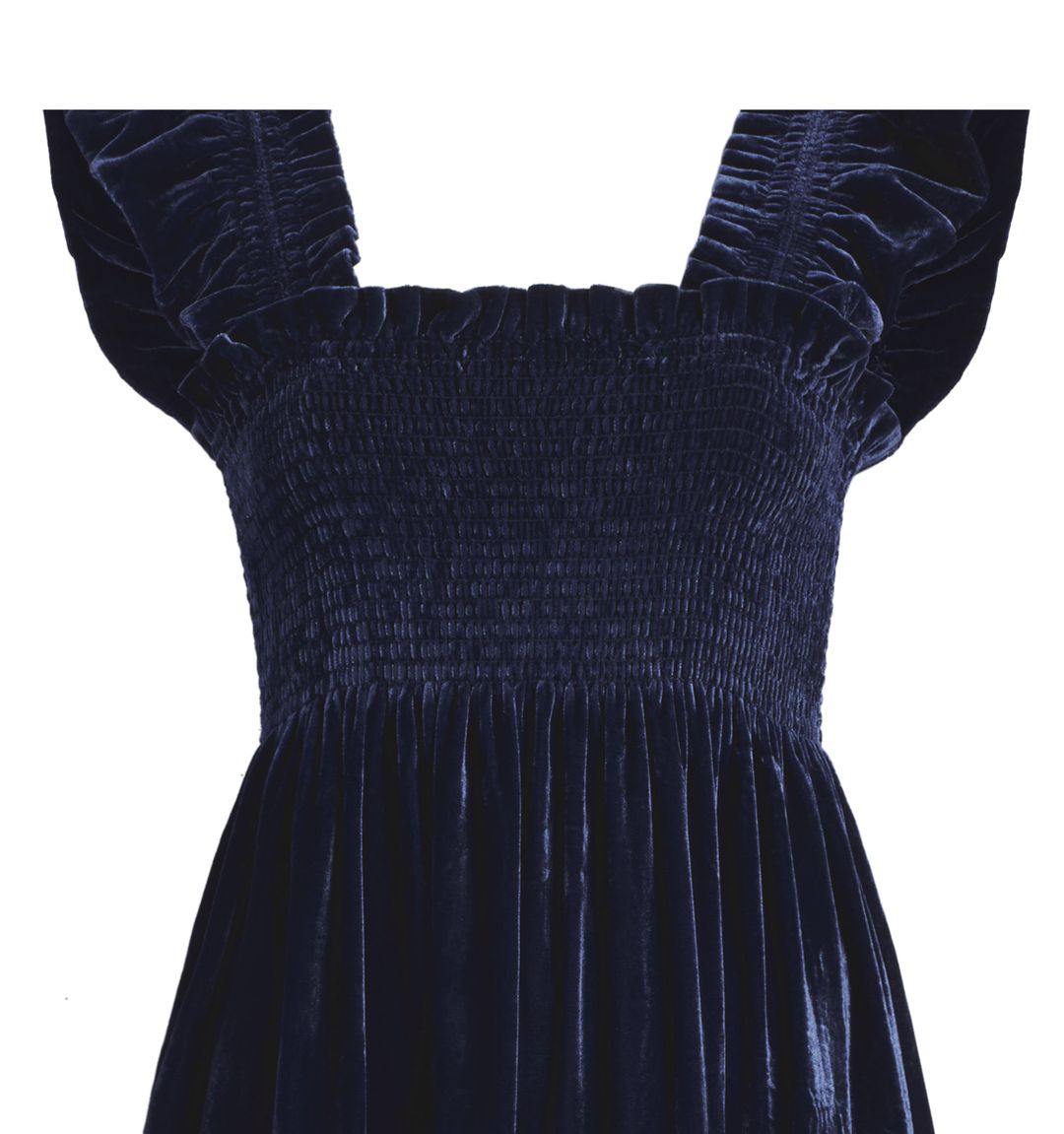 The Ellie Nap Dress - Navy Velvet #6