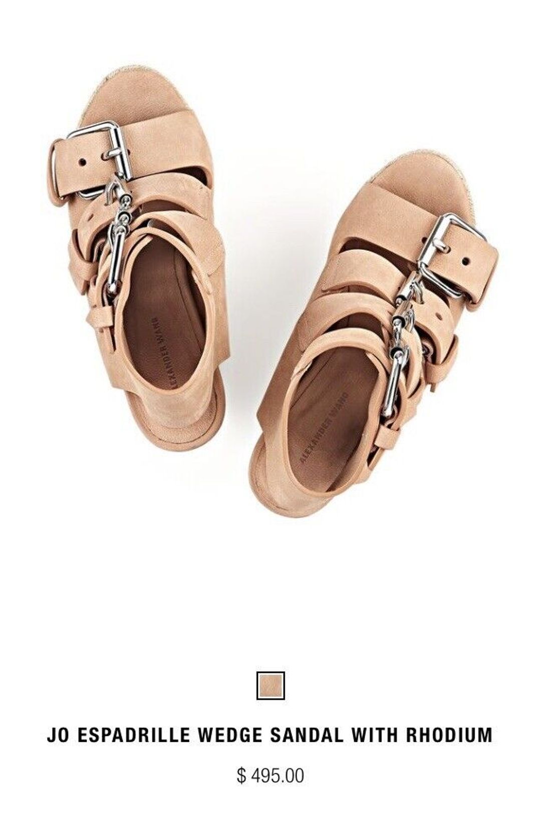 ‘JO’ BUCKLE WEDGE SANDALS/ BLUSH New!! SIZE 39 - 8.5M #5